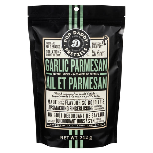 212g - POP DADDY Garlic Parmesan Pretzel Chips SPECIAL!