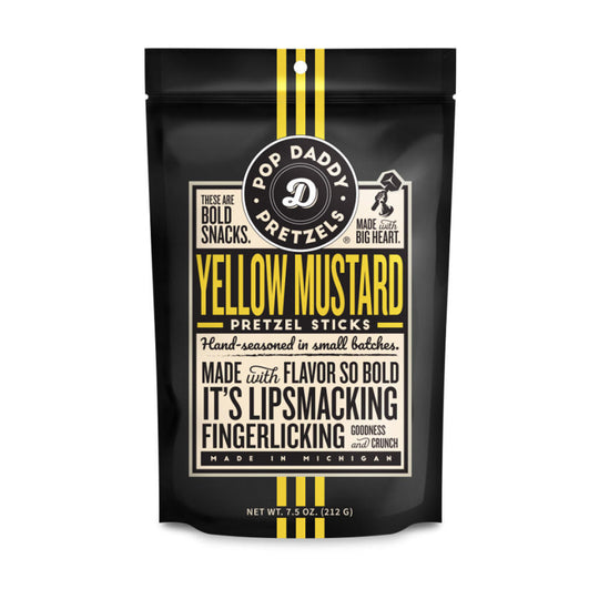 212g - POP DADDY Yellow Mustard Pretzel Chips SPECIAL!