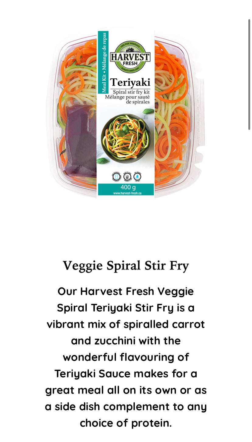 HARVEST FRESH - Veggie Spiral Stir Fry SPECIAL! Packed Fresh to Order!