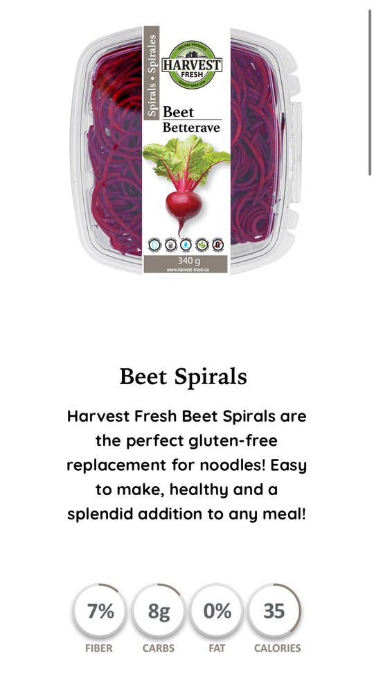 HARVEST FRESH - Beet Spirals SPECIAL! Packed Fresh to Order!