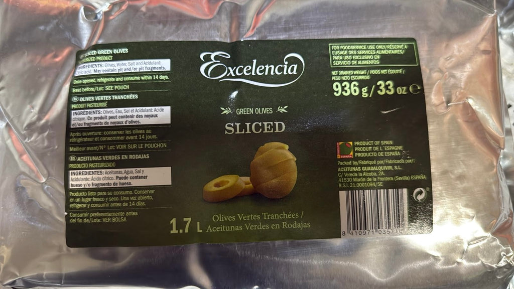 1.7L - Excelencia SLICED Olives SUPER SPECIAL! FLOWN BY AIR✈️