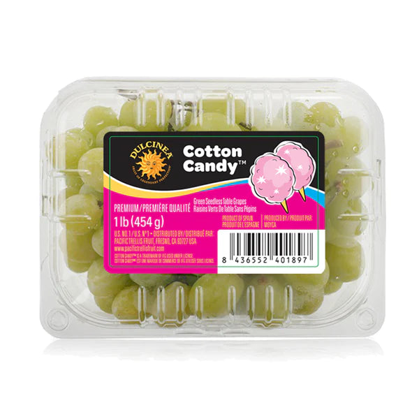 1lb Clamshell - SUPER Sweet Cotton CANDY Grapes SPECIAL!