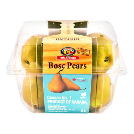 2L Clamshell - Niagara SWEET Bosc Pears SPECIAL!