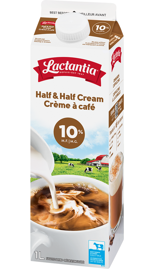 1L - Lactantia Half & Half Cream 10%