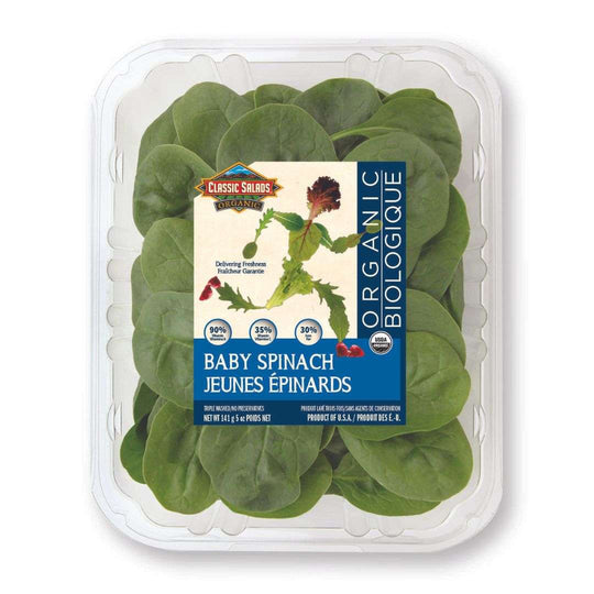 5oz Clamshell - FRESH Baby Spinach SPECIAL!