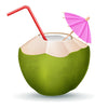 1 PC - Fresh DRINKABLE Coconut with STRAW!