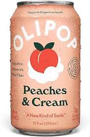355ml - OLIPOP Peaches and Cream SPECIAL MUST TRY!